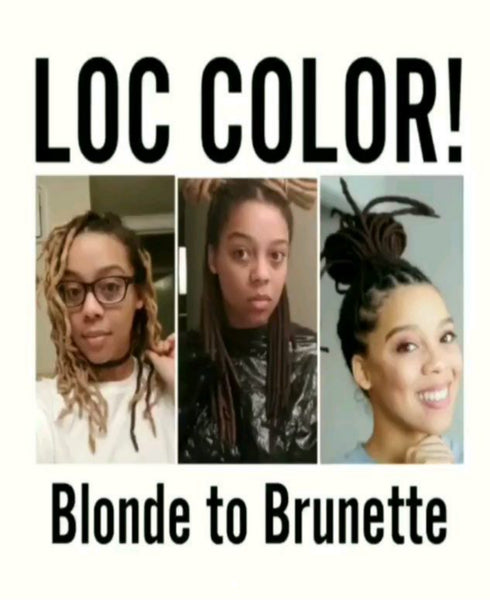 Loc Transformation: Blonde to Brunette 💆🏽‍♀️