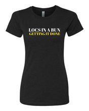 Load image into Gallery viewer, LOCS IN A BUN TEE (BLK) - Good Loc Day