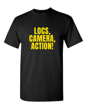 Load image into Gallery viewer, LOCS, CAMERA, ACTION TEE (BLK) - Good Loc Day