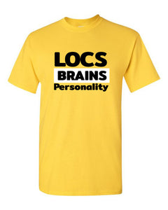 LOCS BRAINS PERSONALITY TEE (YL)