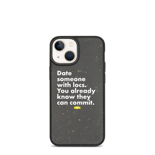Date Someone WIth Locs Speckled iPhone case